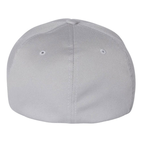 Longhorn Leatherette Patch 6 Panel Mid Profile Flexfit Closed Back Twill Cap - From Small to 2XL Big Size