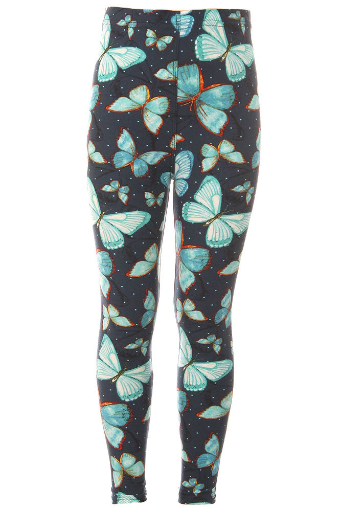 iZZYZX Womens Regular Colorful Butterfly Insect Pattern Printed Leggings