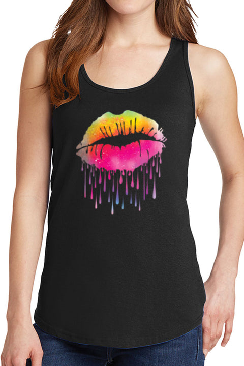 Women’s Lips Like Sugar Core Cotton Tank Tops