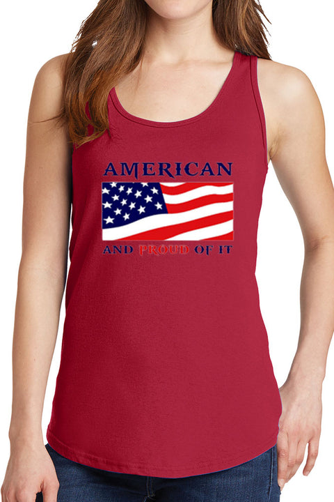 Women's American Proud of It Flag Core Cotton Tank Tops -XS~4XL