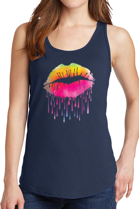 Women’s Lips Like Sugar Core Cotton Tank Tops