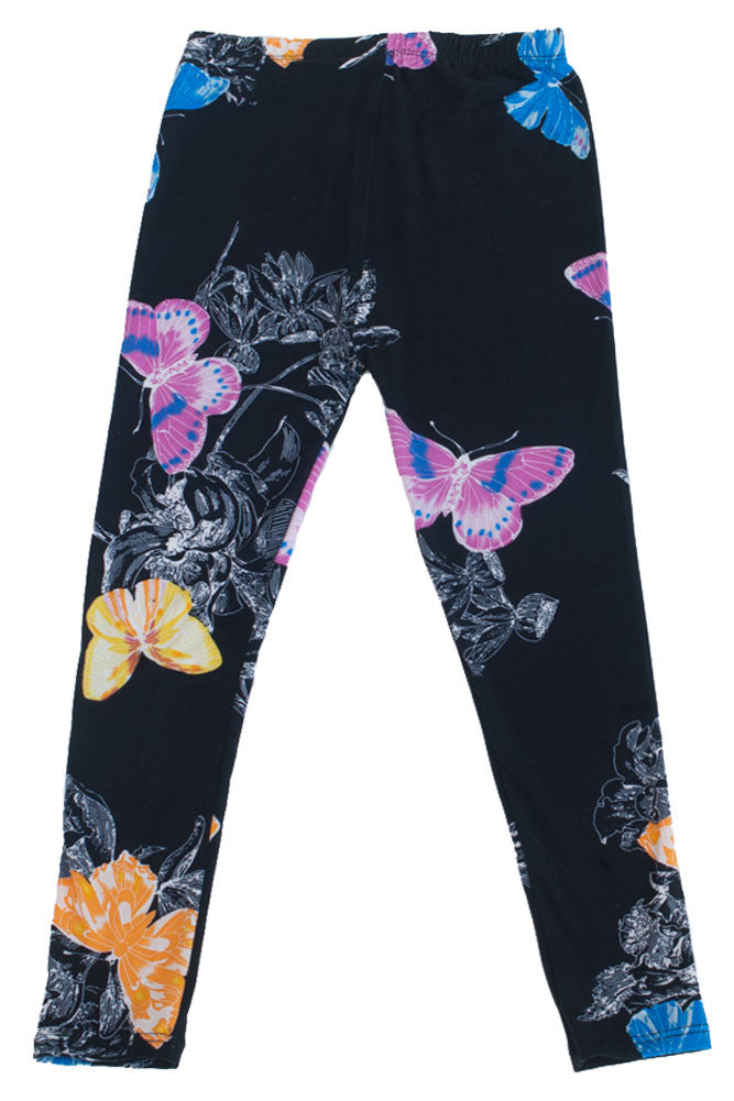 iZZYZX Womens Regular Colorful Butterfly Insect Pattern Printed Leggings