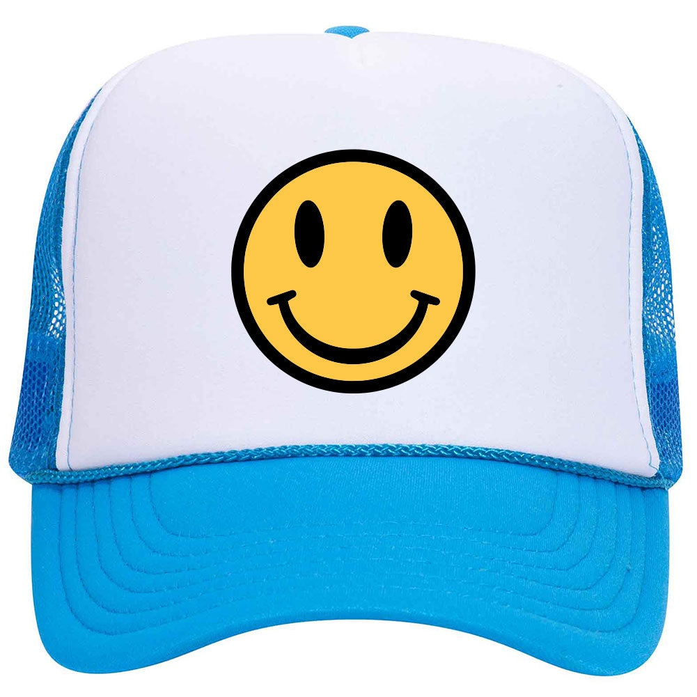 Yellow Happy Face Suede Like Textured C– Feel Panel Printed Neon iZZYZX High 5